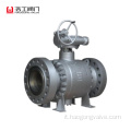 Valvola a sfera da 3 pc montata su trunnion